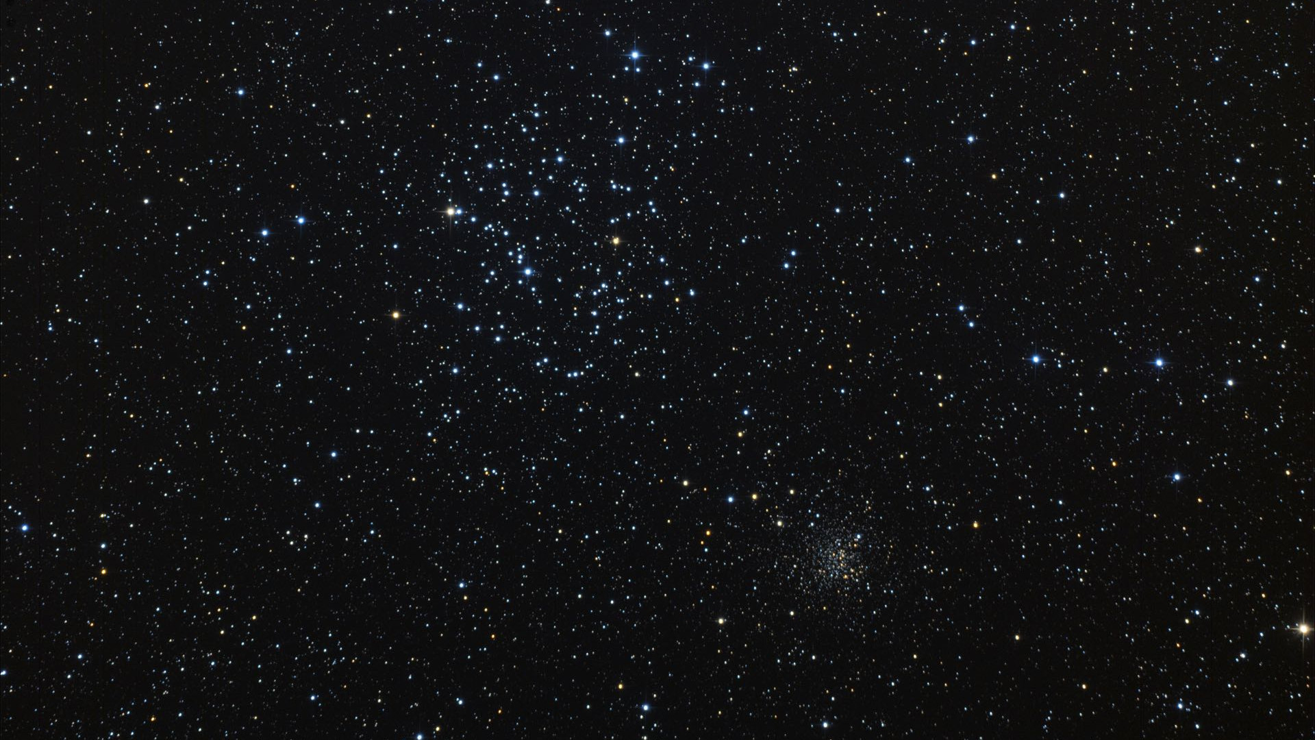 M 35 reprezintă punctul culminant al turului cu binoclul prin constelația Gemeni. Roiul stelar NGC 2158 poate fi văzut însă doar prin telescop. Marcus Degenkolbe