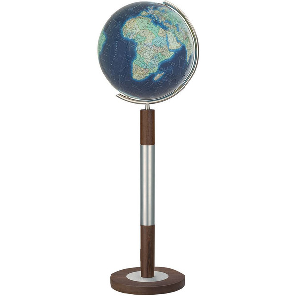 Columbus Glob cu stand Duo Azzurro Stainless Steel/ Wenge 40cm