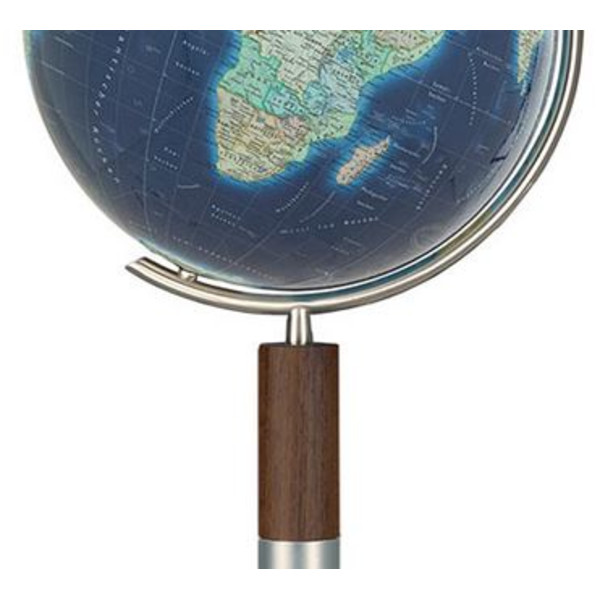 Columbus Glob cu stand Duo Azzurro Stainless Steel/ Wenge 40cm