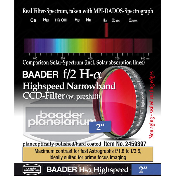 Baader Filtre H-alpha Highspeed f/2 2"