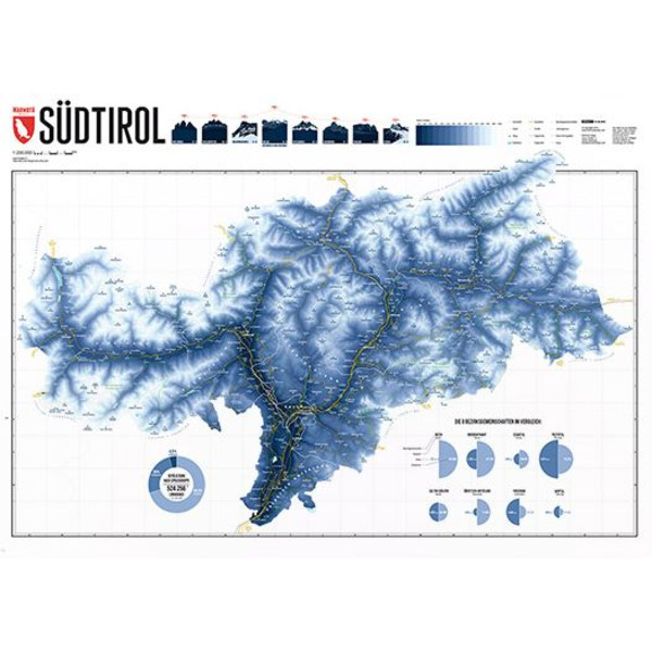 Marmota Maps Harta regionala South Tyrol Ski Blue