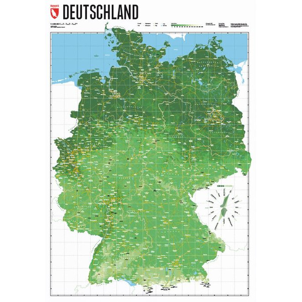 Marmota Maps Harta Deutschlandkarte Mountain Green