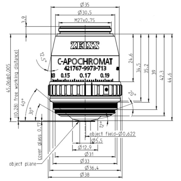 ZEISS obiectiv Objektiv C-Apochromat 40x/1,2 W Korr FCS wd=0,28mm