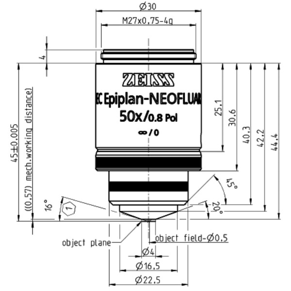 ZEISS obiectiv Objektiv EC Epiplan-Neofluar 50x/0,8 HD DIC wd=0,59mm