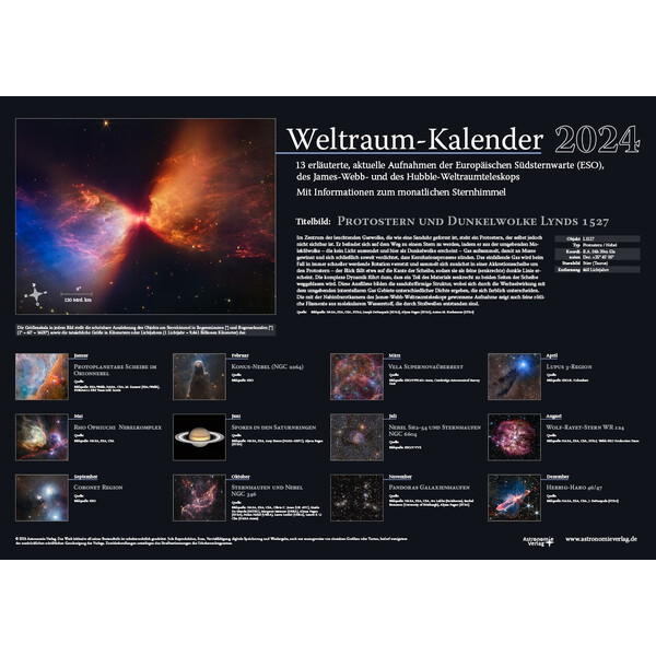 Astronomie-Verlag Calendar Weltraum-Kalender 2024