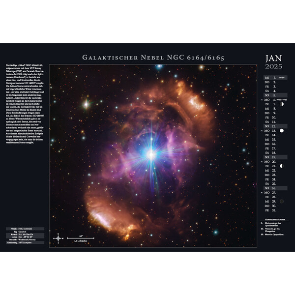 Astronomie-Verlag Calendar Weltraum-Kalender 2025