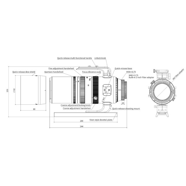 Askar Refractor apochromat AP 55/264 SQA55 OTA