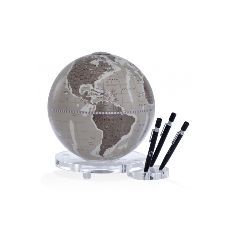 Zoffoli living Zoffoli desk globe Balance warm grey with pen holder 22cm