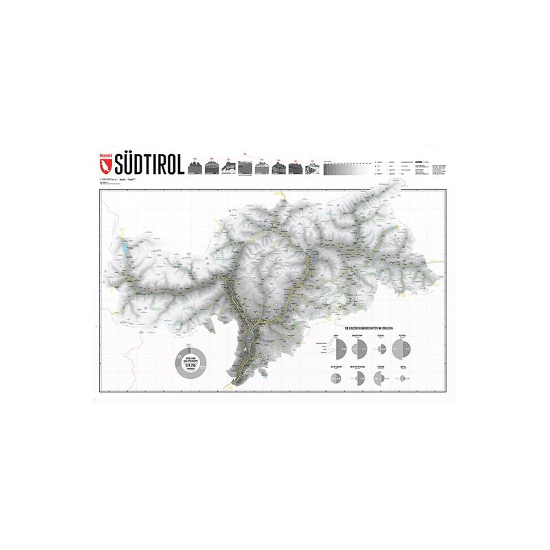 Marmota Maps Tirolul de Sud Harta gri