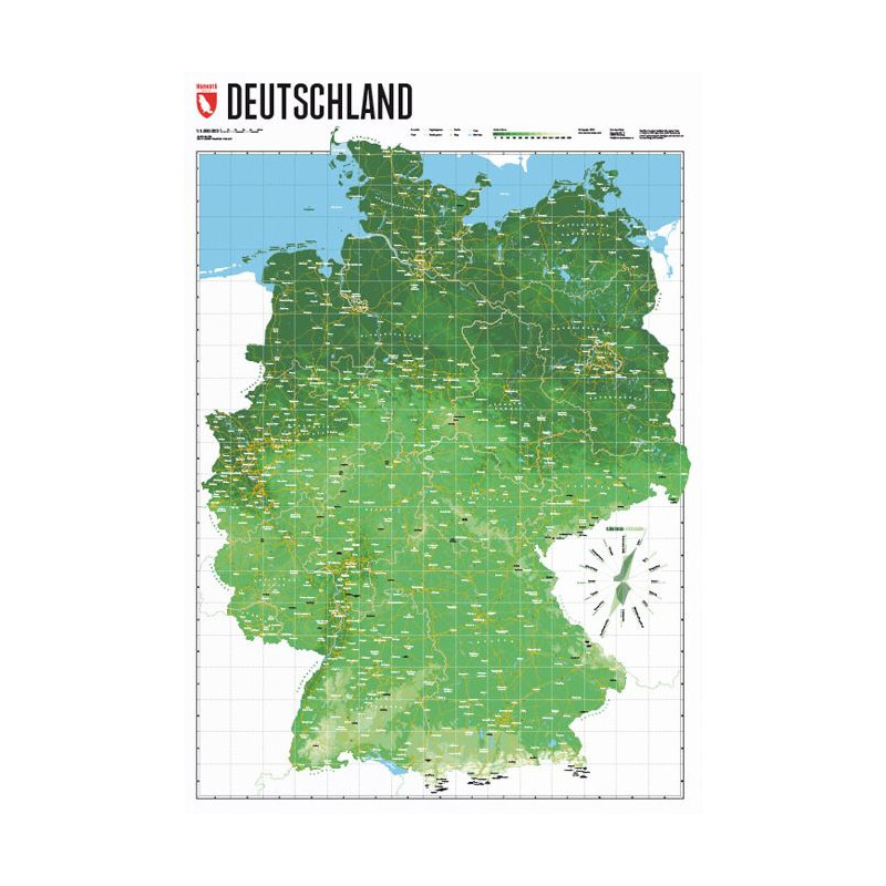 Marmota Maps Harta Deutschlandkarte Mountain Green