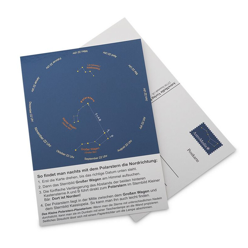 AstroMedia Harta cerului Polarsternfinder Postkarte