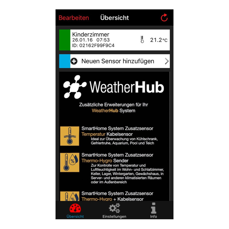 TFA Statie meteo Set de pornire cu transmițător de temperatură WEATHERHUB