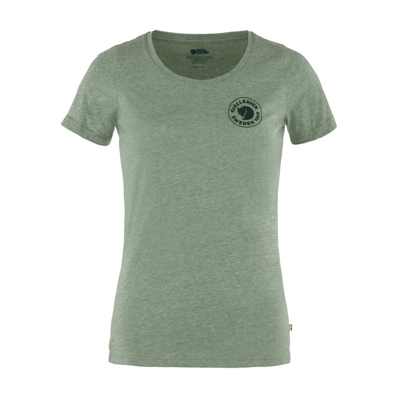 Fjällräven 1960 Logo T-shirt W, 614-999 Patina Green-Melange, M