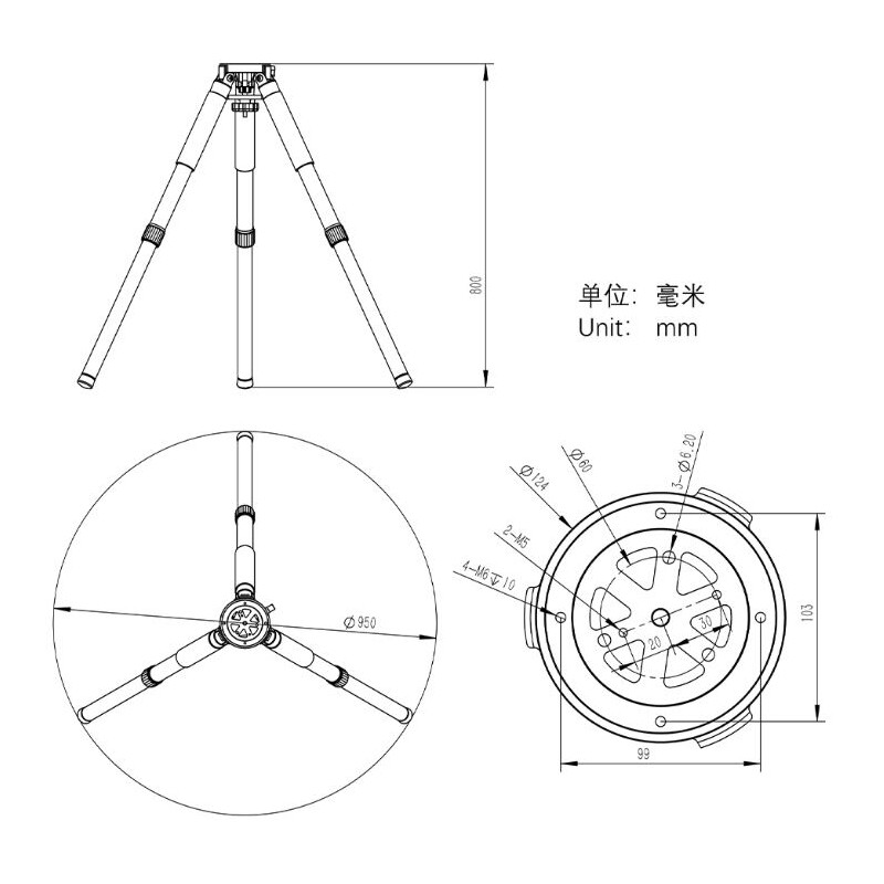 ZWO Montura AM3 Harmonic Equatorial Mount + Carbon Tripod