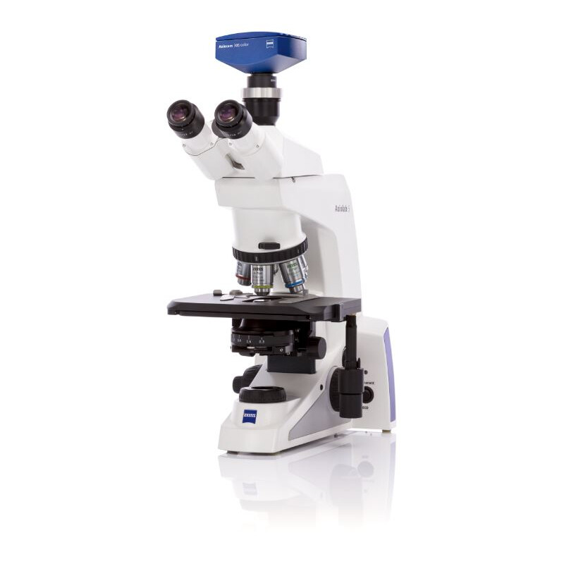 ZEISS Microscop , Axiolab 5, trino, infinity, plan, 10x, 40x, 50x, 100x, 10x/22, Dl, LED, 10W, inkl Kameraadapter, Mikrobiologie