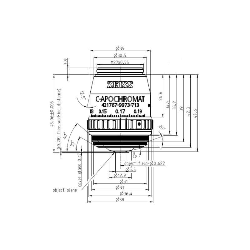 ZEISS obiectiv Objektiv C-Apochromat 40x/1,2 W Korr FCS wd=0,28mm