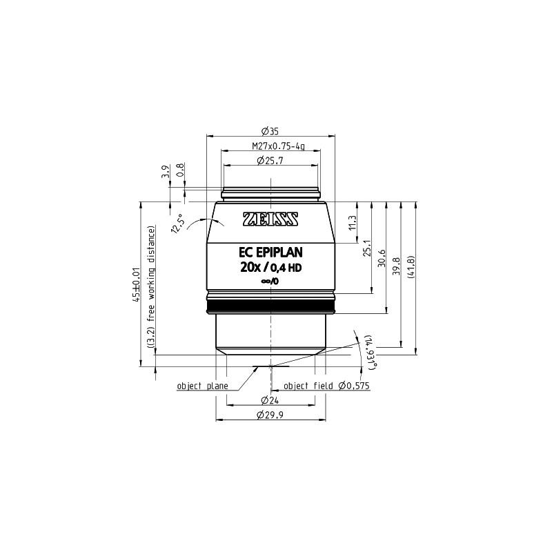 ZEISS obiectiv Objektiv EC Epiplan 20x/0,4 HD wd=3,2mm