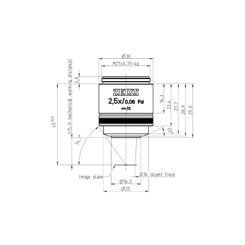 ZEISS obiectiv Objektiv EC Epiplan-Neofluar 2,5x/0,06 Pol wd=15,1mm