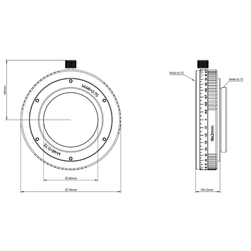 Askar tub extensie Verlängerungshülse Adapter M54/M48 16-20mm