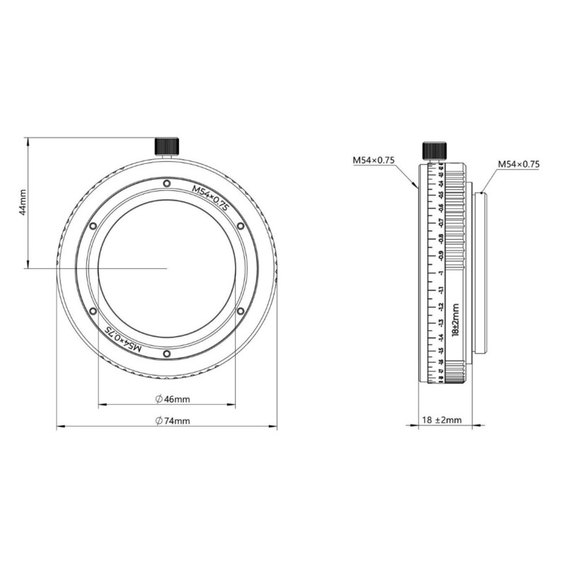 Askar tub extensie Verlängerungshülse Adapter M54/M54 16-20mm