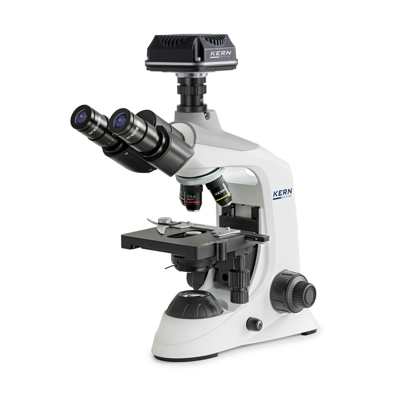 Kern Microscop Digitalmikroskop-Set, OBE 124C832, HF, digital, 1,25 Abbe-Kondensor, fix, USB 3.0, 40-400x, Dl, 3W LED, DIN, 5,1 MP