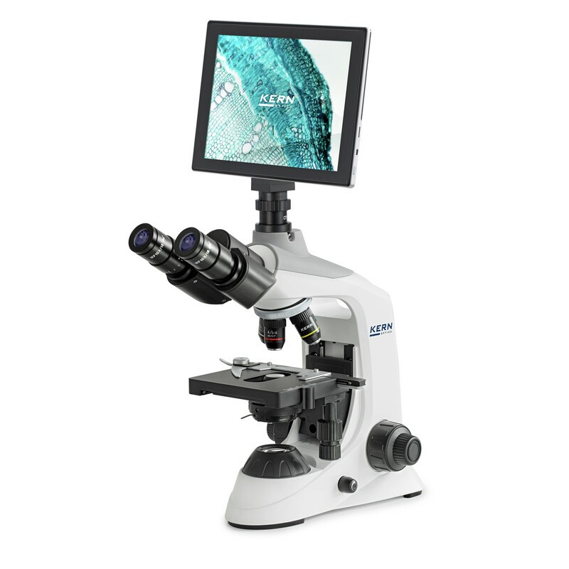 Kern Microscop Digitalmikroskopie-Set, OBE 124T241, HF, digital, 1,25 Abbe-Kondensor, fix, USB 2.0, 40-400x, Dl, 3W LED, 5 MP, Tablet