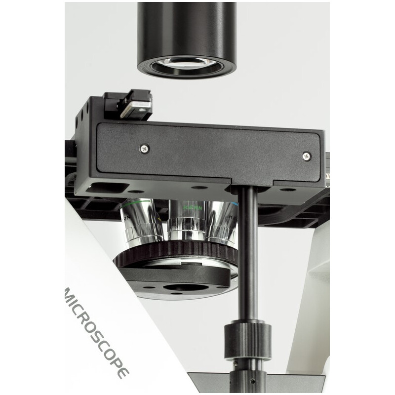 Kern Microscop inversat OCM 167, FL, PH, trino, Abbe-N.A.-0,3-Kondensor fix, 10x-40x, Al, Dl, 5W LED