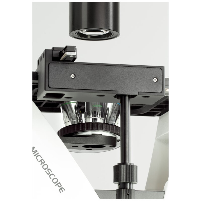 Kern Microscop inversat OCM 168, FL, PH, trino, Abbe-N.A.-0,3-Kondensor fix, 10x-40x, 5W LED, Al/Dl