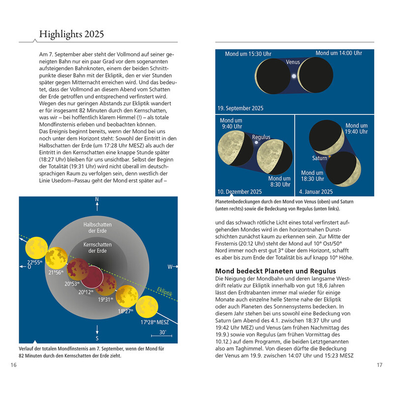 Kosmos Verlag Almanah Was tut sich am Himmel 2025