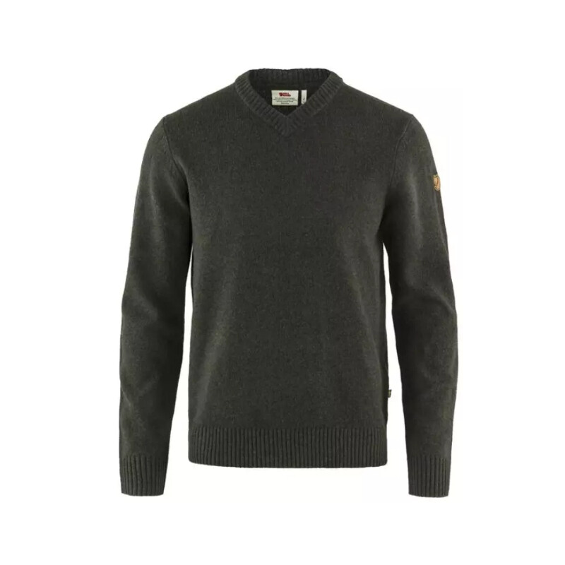 Fjällräven Övik V-neck Sweater M, 633 Dark Olive, Gr. S