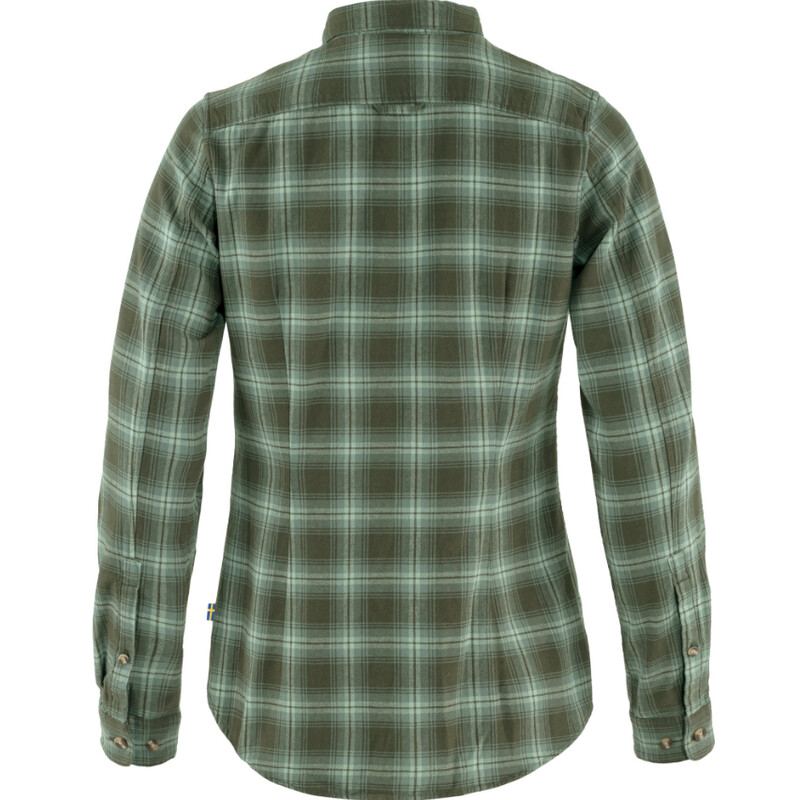 Fjällräven Övik Flannel Shirt W, 662-614 Deep Forest-Patina Green, S