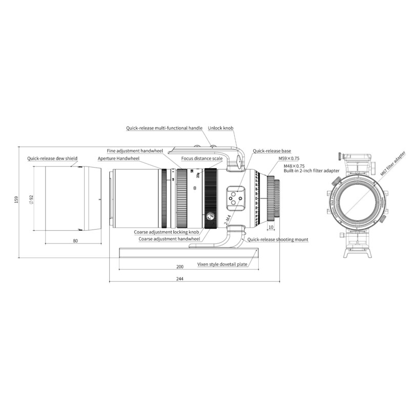 Askar Refractor apochromat AP 55/264 SQA55 OTA